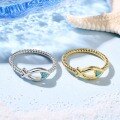 wholesale S925 Sterling Silver New Small Fish Design Pendant Necklace and Ring Set for Women, Luxurious and Exquisite Summer Fresh Style Jewelry-0-2