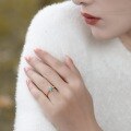 wholesale S925 Sterling Silver Japanese Retro Court Style Turquoise Ring Fashion Trend Blue Moonstone Ring Source Manufacturer-0-1