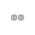 wholesale S925 Sterling Silver Ice-Cut High Carbon Diamond Stud Earrings European and American Style Yellow Diamond Full Diamond Earrings Cross-Border New Accessories-0-4