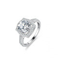 S925 Silver Moissanite Cross Women's Ring, 2 Carat, Cross-border Supply-0-4