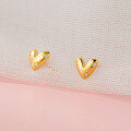 wholesale 925 Sterling Silver Fresh and Sweet Ins-style Unique Design Three-Diamond Heart Stud Earrings M06703-0-2