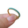 wholesale S925 Silver Vintage French Style Turquoise Minimalist Stacking Ring Elegant Band Live Streaming Supply Chain-0-4