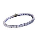 wholesale 18K Gold Plated Sterling Silver with High-Carbon Diamonds, Mu Jing Jewelry New 4mm Full Diamond Bracelet-0-4