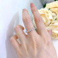 wholesale Metal: 925 Sterling Silver, New Style Stackable Ring with White Diamonds, Cross-Border Hot Seller inIns Style-0-3