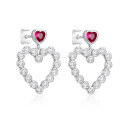 wholesale 925 Sterling Silver Fashion Earrings for Women, High-End Sense Exquisite Zircon Bubble Heart-Shaped Niche Earring Wholesale-0-4