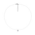 wholesale 925 Silver Exquisite Summer New Style Necklace Moissanite Invisible Transparent Line Mermaid Tears Collarbone Chain-0-23