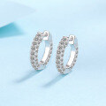 wholesale PT950 Gold Plated 925 Sterling Silver Moissanite Full Diamond Earrings for Women, Small Hoop Earrings, Factory Direct Wholesale-0-0