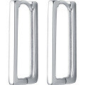 wholesale Sterling silver ear clasps women Korean style fashion hollow rectangle ear clasps elegant personality geometric earrings G0451-0-4