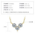 S925 Silver Women's Heart Pendant Necklace with Moissanite-0-5