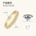 S925 Silver Full-Set D Color Moissanite Bubble Ring for Women, Daily Commute Wholesale-0-7