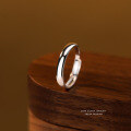 wholesale Sterling Silver Minimalist Sandblasted Couple's Ring Plain Band Pair Gift-0-6