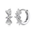 wholesale S925 sterling silver cross-border women's earrings, exquisite heart-shaped square round zirconia irregular design, luxurious high-end ear accessories-0-4