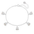 wholesale S925 Sterling Silver New Lily of the Valley Stamen Necklace and Bracelet Set for Women, High-End Sense, Small and Original, Pearl Silver Jewelry-0-6