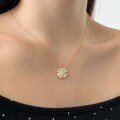 wholesale S925 sterling silver INS-style new women's necklace, exquisitely designed with a four-leaf clover and heart motif, versatile and elegant-0-1