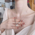wholesale S925 Sterling Silver Korean-style Geometric Cube Link Triangle Pendant Hip-hop Trendy Necklace-0-3