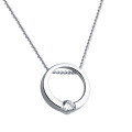 wholesale S925 Sterling Silver Hot-selling Exquisite and Minimalist Flash Diamond Circle Necklace for Women, Fashion Short Choker Chain, Drop Shipping-0-4