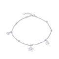wholesale S925 Sterling Silver Korean and Japanese Style Zircon Star Ankle Chain, Niche Design Foot Jewelry, Elegant Anklet, Factory Wholesale-0-4