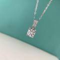 wholesale PT950 platinum-plated S925 sterling silver moissanite bullhead necklace for women, luxurious and versatile pendant with-0-1