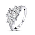 wholesale S925 Sterling Silver Cocktail CZ Ring Light Luxury Engagement Wedding Ring for Women-0-15