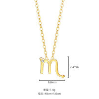 wholesale S925 Sterling Silver Virgo Constellation Pendant Necklace For Women, Ins Hot-selling Cross-border Collarbone Chain-A2283-Scorpio 925 silver