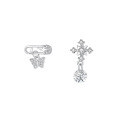 wholesale S925 Sterling Silver Butterfly Paperclip Cross Stud Earrings For Women-0-0