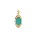 wholesale S925 Sterling Silver Inlaid with Turquoise and White Crystal Pendant, Retro Elegant Style, Factory Wholesale-0-1