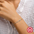 wholesale S925 Sterling Silver Zirconia Splice Bracelet, High-End Design,-0-2
