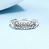 wholesale 925 Sterling Silver Moissanite Ring for Women, Minimalist and Elegant, Versatile for Daily Wear-37 points Moissanite No. 16