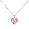 wholesale S925 Sterling Silver Cross-Border New Valentine's Day Women's Necklace with Zirconia-Embedded Heart Design Wholesale-0-7