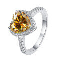 wholesale S925 Sterling Silver 1-Carat Heart-Shaped Moissanite Ring for Women, High-End Sense Jewelry Silver Accessories-0-18