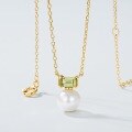 wholesale S925 sterling silver new Korean and Japanese style freshwater pearl pendant fashionable jewelry collarbone chain elegant and sophisticated-0-1