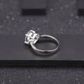 wholesale S925 silver inlaid natural crystal gemstone ring, women's。-0-3