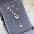 wholesale Silver S999 Maker's Lucky Words Chubby Blessing Necklace for Women, Luxe Minimalist Chinese Style Pouch Delicate Collarbone Chain-0-5