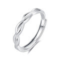 wholesale S925 Sterling Silver Original Design High-end Couple Rings Adjustable Plain Band Rings Valentine's Day Gift-0-41