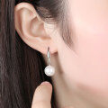 wholesale S925 Sterling Silver Pearl Ear Hook Earrings for Women, Long Elegant High-End Fashion Statement Drop Earrings, Trendy Niche Dangle Earrings-0-3