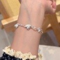 wholesale S925 Sterling Silver New Chinese-style Filigree Lily of the Valley Bracelet, Exquisite and Versatile, Niche Floral Entwined Sweet Hand Jewelry-0-1