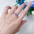 wholesale Rose Gold Plated 925 Silver with One-Carat Australian Opal Blue Purple Ring for Women, Live Stream Xiaohongshu-0-3