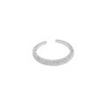 wholesale S925 Sterling Silver JT542 Korean-style Ins Minimalist Bright Color Sparkling Sand Luxury Advanced Geometric Frosted Ring for Women-0-7