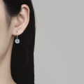 Metal Ear Hooks, Summer Women's Minimalist Fashion Moissanite Stud Earrings-0-2