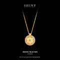 Sterling Silver Rotatable Eight-Treasure Compass Pendant Necklace-0-4