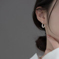 wholesale S925 Sterling Silver U-Shaped Pearl Earrings, Convertible Style for Women, M03162-0-1
