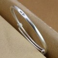 wholesale 999 Silver Retro Chinese Style Inspirational Push-Pull Bangle for Women, Pure Silver Literary Youth Student Bracelet-0-6