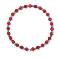 wholesale 925 Sterling Silver Hot-Selling Red Agate and Apatite Beaded Bracelet for Women, Exquisitely Designed and Versatile Accessory-Silver DY150413-SS-HA>925 silver