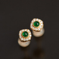 wholesale S925 Sterling Silver Red Elk Full Body French Light Luxury Retro Stud Earrings, Fashionable and Versatile for Daily Commute, New Chinese Style Ear Accessories-BE0090-Gold 925 Silver