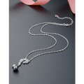wholesale S925 Silver Fashion Diamond-Studded Fresh and Delicate Pearl Shell Bead Necklace, Korean Style Zircon Collarbone Chain, Elegant and Popular Pendant for Women-0-3