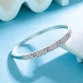 S925 Sterling Silver Moissanite Bracelet, Light Luxury Starry Sky Bangle for Women, Ready to Ship-0-1