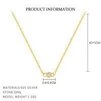 wholesale 18k Gold Plated S925 Sterling Silver Opal Teardrop Necklace With Matching Earrings And Tassel Pendant-A3935_Synthetic Opal_18K Yellow Plated 925 Silver