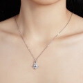 Sterling Silver 1-Carat Moissanite Pendant Necklace for Women-0-2