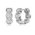 wholesale S925 sterling silver cross-border women's earrings with heart-shaped pave diamond design, small and unique, luxurious and high-end, fresh and elegant heart-shaped earrings-0-5