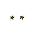 wholesale S925 Sterling Silver Small Petal Colored Zircon Earrings For Women, Elegant Cross-border Floral Design-0-6